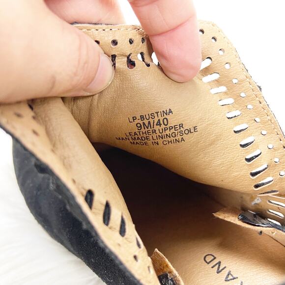 Lucky Brand 9 M Womens Black Suede Bustina Ankle Booties - Picture 9 of 10